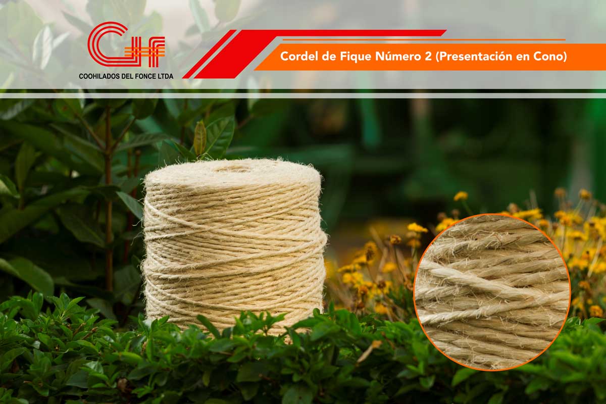 Cordel de Fique Número 2 (Presentación en Cono).