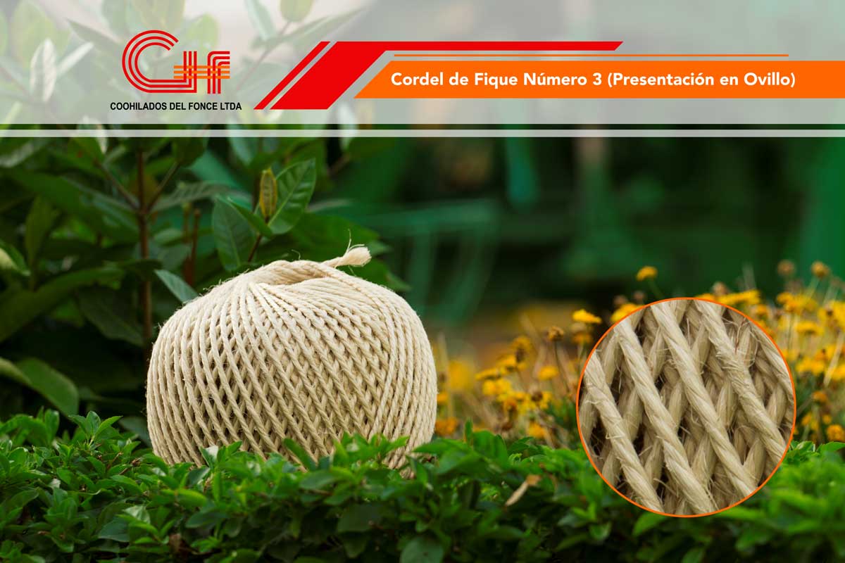 Cordel de Fique Número 3 (Presentación en Ovillo)