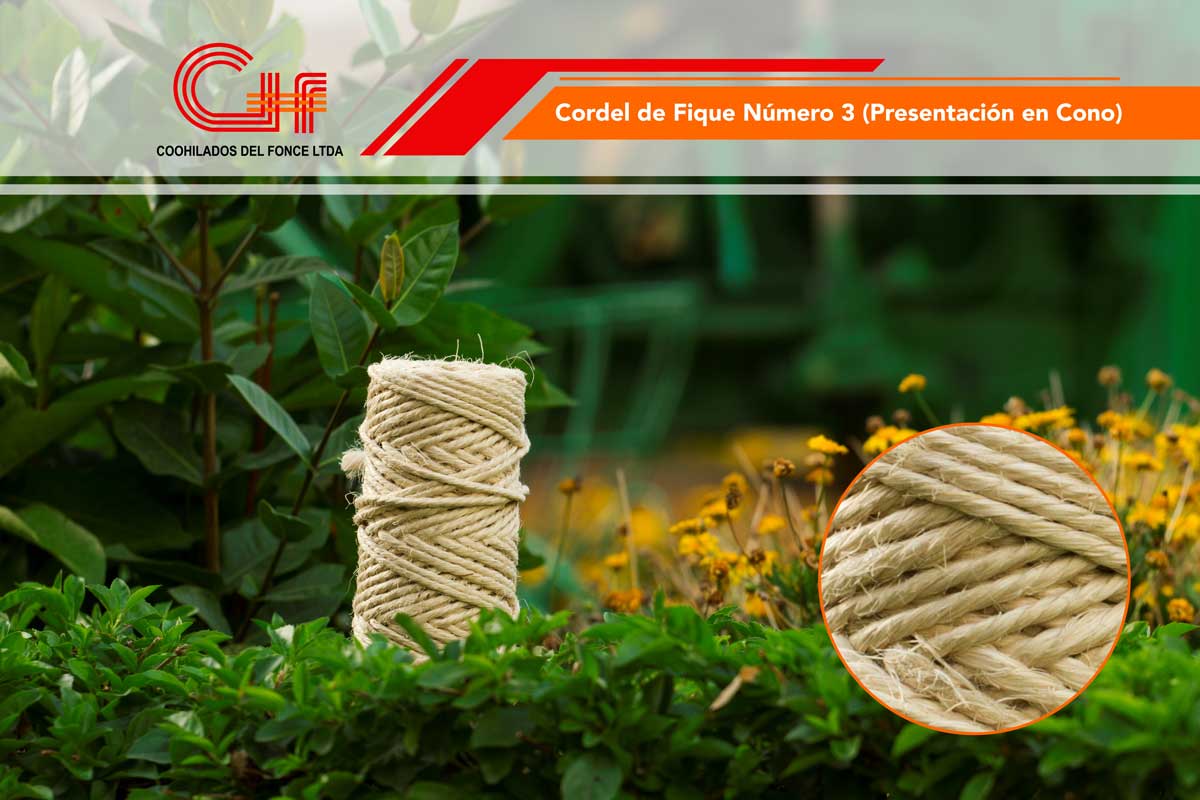 Cordel de Fique Número 3 (Presentación en Cono)